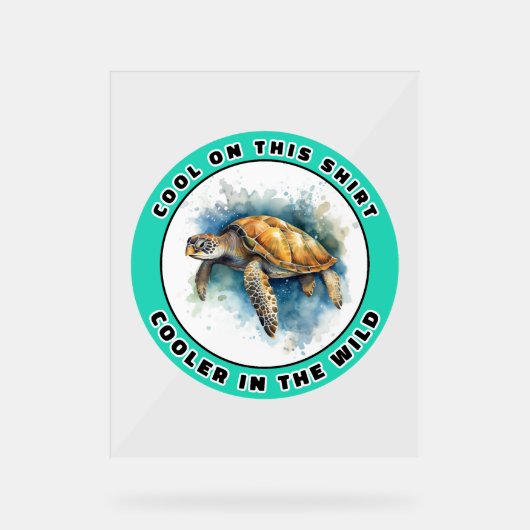 Zee Turtle Acryl Bord (Voorkant)