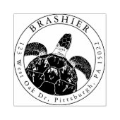 Zee Turtle Adresstempel Rubberstempel (Afrduk)