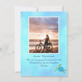 Zee Turtle Afstuderen Aankondiging Kaart (Achterkant)