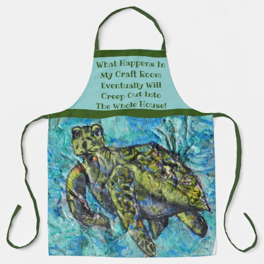 Zee Turtle Art en Crafter's Schort (Voorkant)