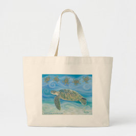 Zee Turtle Artwork Canvas tas