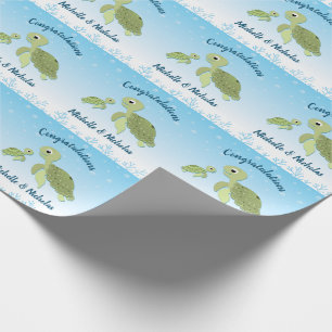 Zee Turtle Baby shower Co-Ed Gender Neutral Cadeaupapier