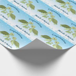 Zee Turtle Baby shower Co-Ed Gender Neutral Cadeaupapier