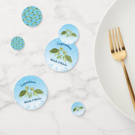 Zee Turtle Baby shower Co-Ed Gender Neutral Confetti (Groep)