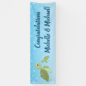 Zee Turtle Baby shower Co-Ed Gender Neutral Spandoek (Verticaal)