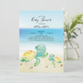 Zee Turtle Baby shower Kaart (Staand voorkant)