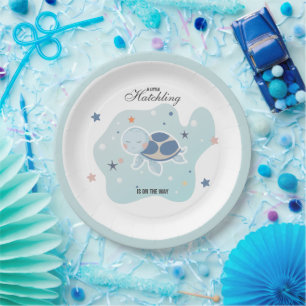 Zee Turtle Baby shower   Schattigee Oceaan Papieren Bordje