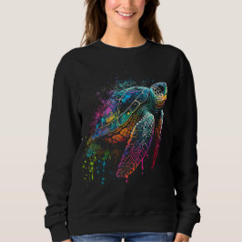 Zee Turtle Beach Lover Ocean Animal Graphic Novelt Trui