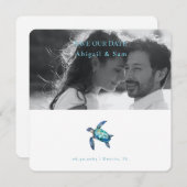 Zee Turtle Beach Trouwfoto Save the Date (Voorkant / Achterkant)