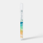 Zee Turtle Beach waterverf iPhone 15 Hoesje (Linkerkant)