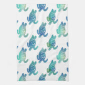 Zee Turtle Blue Green Kitchen Towel Theedoek (Verticaal)