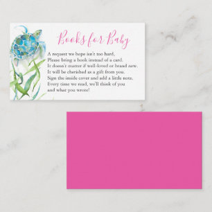 Zee Turtle Book for Baby Invitation Enclosure Card Informatiekaartje