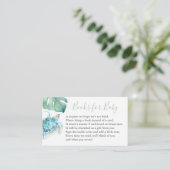 Zee Turtle Book for Baby Invitation Enclosure Card Informatiekaartje (Staand voorkant)