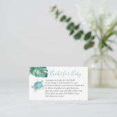 Zee Turtle Book for Baby Invitation Enclosure Card Informatiekaartje (Staand voorkant)