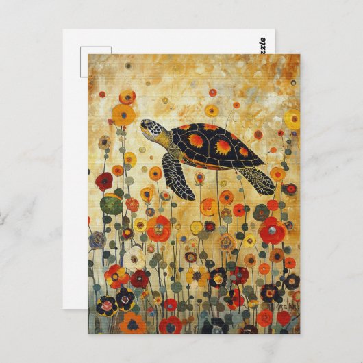 Zee Turtle Briefkaart (Voorkant / Achterkant)