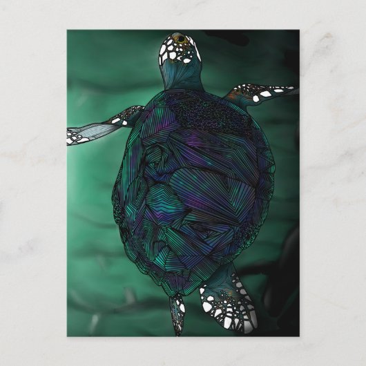 Zee Turtle Briefkaart (Voorkant)