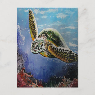 Zee Turtle Briefkaart