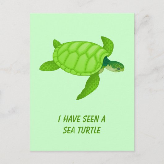 Zee Turtle Briefkaart (Voorkant)