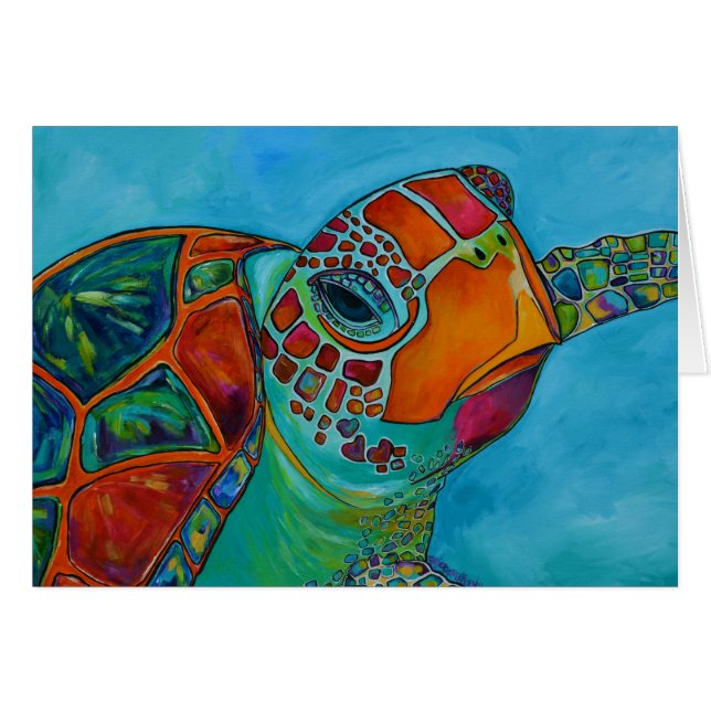 Zee Turtle card (Voorkant Horizontaal)