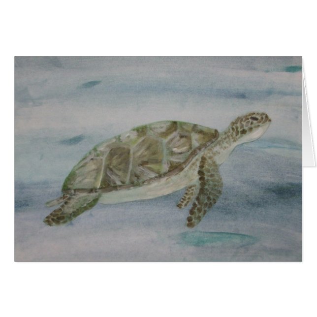 Zee Turtle Card (Voorkant Horizontaal)