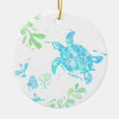 Zee Turtle Ceramic Ornament (Voorkant)