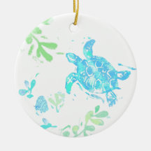Zee Turtle Ceramic Ornament
