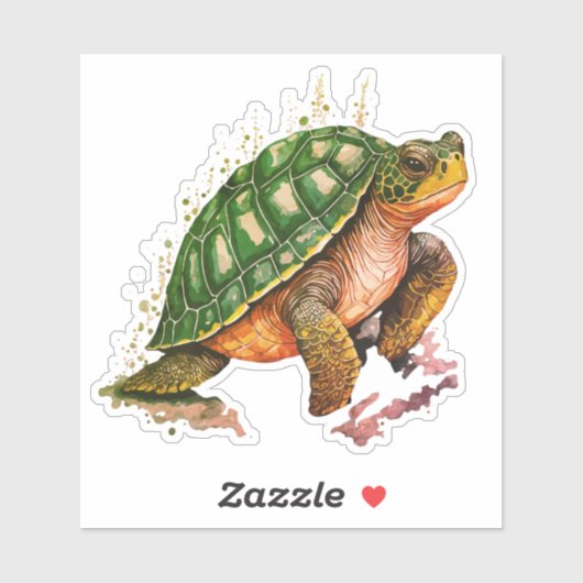 Zee Turtle Custom-Cut Vinyl Sticker (Vel)