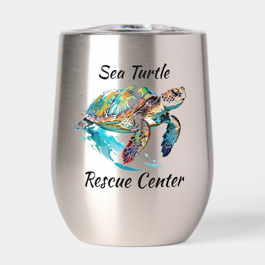 Zee Turtle Design Thermal Wine Tumbler (Voorkant)