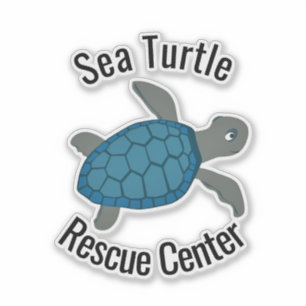 Zee Turtle Design Vinyl Sticker