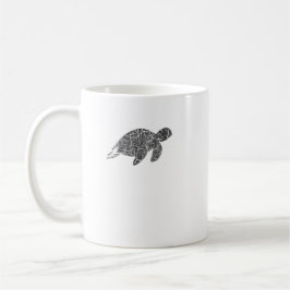Zee Turtle Distressed Print -  Zee Turtle Koffiemok