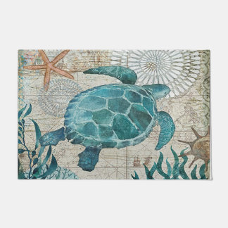 Zee Turtle doormat, Coastal doormat, Beach House Deurmat