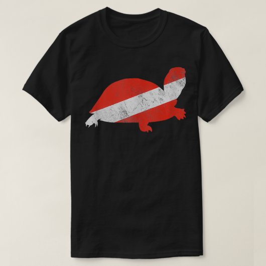 Zee Turtle Duikvlag Duikliefhebbers 1 T-shirt (Design voorkant)