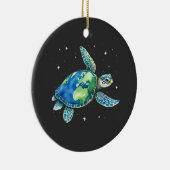Zee Turtle Earth Day 2025 Zee dieren Keramisch Ornament (Rechts)