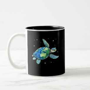 Zee Turtle Earth Day 2025 Zee dieren Tweekleurige Koffiemok