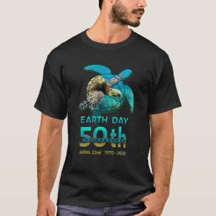 Zee Turtle Earth Day 50ste Jubileum Gift T-shirt
