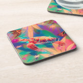 Zee Turtle en Angelfish Bier Onderzetter (Linkerzijde)