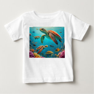 Zee Turtle Family Adventure T-shirt ontwerp