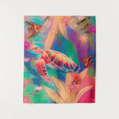 Zee Turtle Fantasy Scene medium Wandkleed (Voorkant)