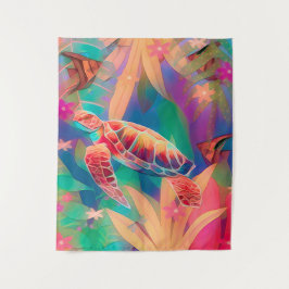 Zee Turtle Fantasy Scene medium Wandkleed
