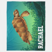 Zee Turtle Fleece Blanket Deken (Voorkant)