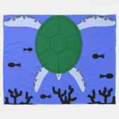 Zee Turtle Fleece Deken (Voorkant (Horizontaal))