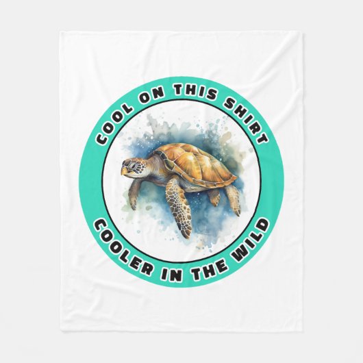 Zee Turtle Fleece Deken (Voorkant)