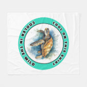 Zee Turtle Fleece Deken (Voorkant (Horizontaal))