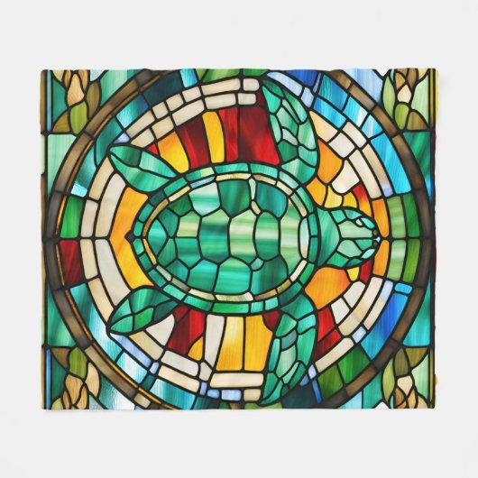 Zee Turtle Fleece Deken (Voorkant (Horizontaal))