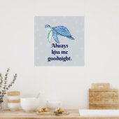 Zee Turtle Goodnight Poster (Keuken)