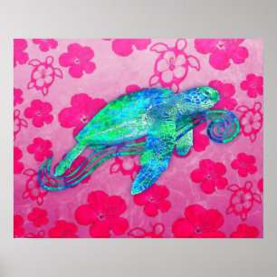 Zee Turtle Graphic Poster