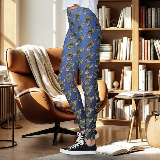 Zee Turtle Green Blue Leggings