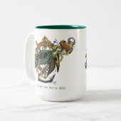 Zee Turtle Green Blue Tweekleurige Koffiemok (Voorkant links)