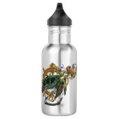 Zee Turtle Green Blue Waterfles (Rechts)