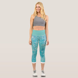 Zee Turtle Green met hoog gegolfd Capris